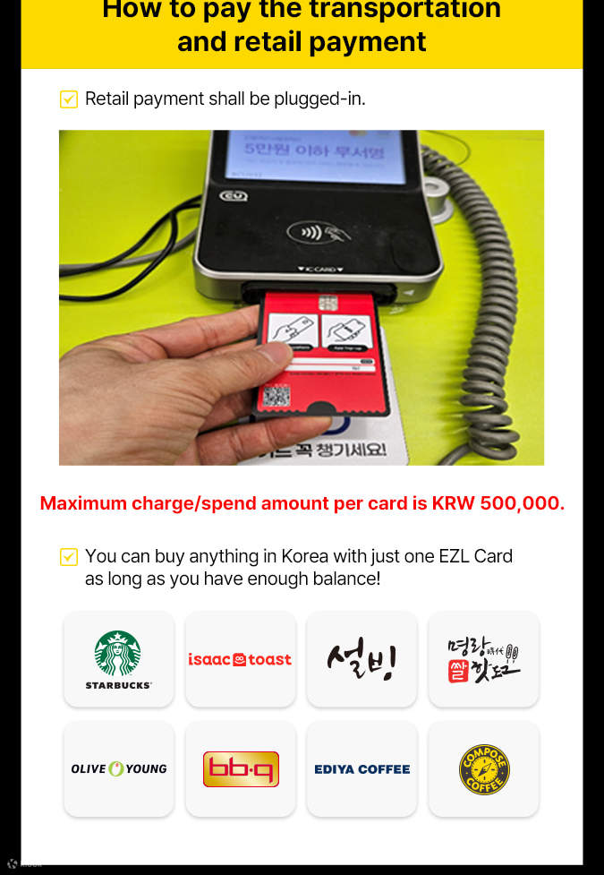 EZL CARD : A prepaid card for Korea transportation and